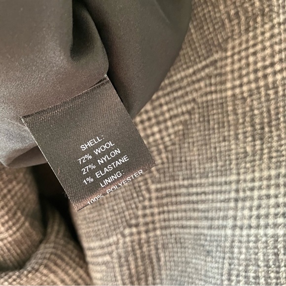 🎁5/$25 Peruvian Connection Brown Plaid Wool Blend Sheath Dress - Picture 9 of 9